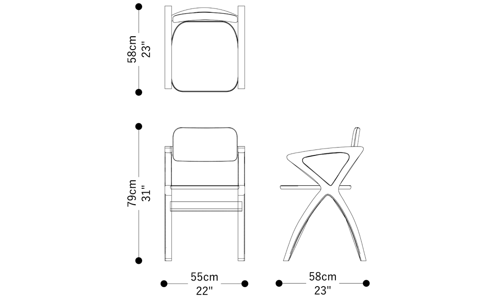 Image of the main dimensions of the product